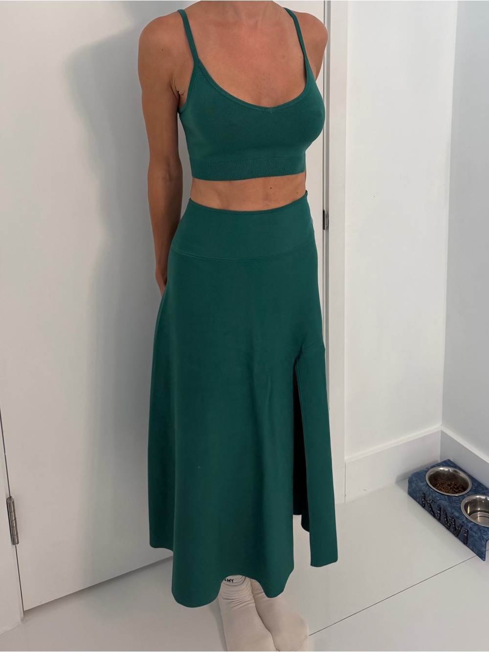 Intermix Green Knit Bralette & Maxi Skirt Set
Size S